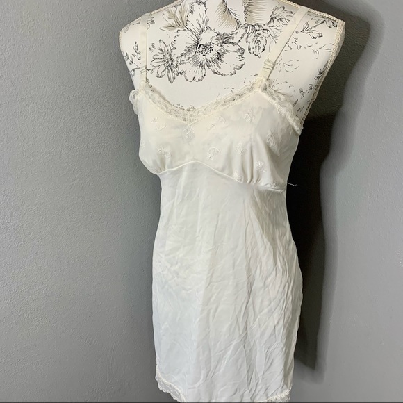 Other - Vintage Slip Miss Rogers LACE Floral Preteen LG
